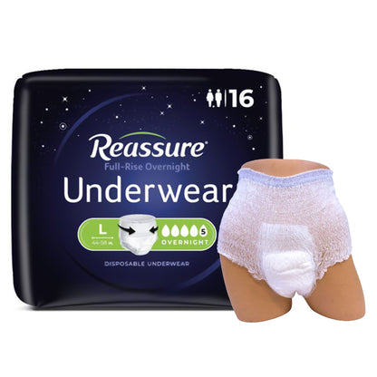 Reassure® Full-Rise Overnight Absorbent Underwear, Heavy Absorbency