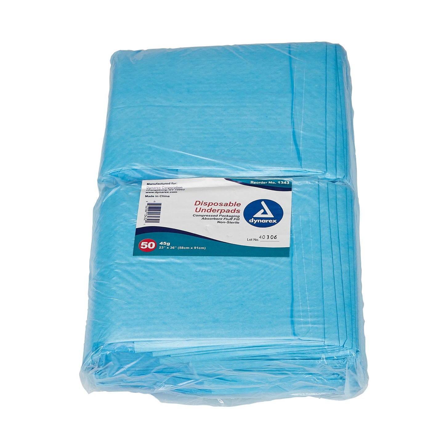 Dynarex® Absorbent Fluff Fill Underpad, 23 x 36 Inch