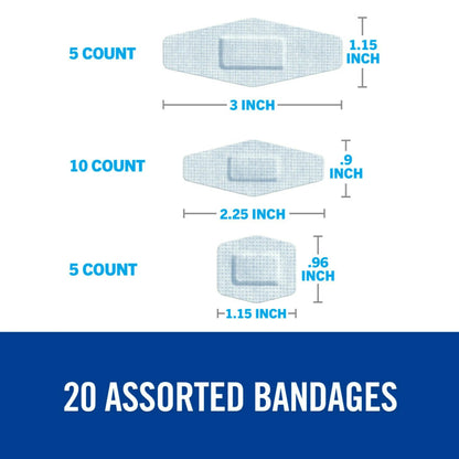 Nexcare™ Sensitive Skin White Adhesive Strip, Assorted Sizes