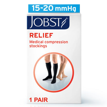 JOBST® Relief Knee High 15-20 mmHg Compression Stockings Closed Toe