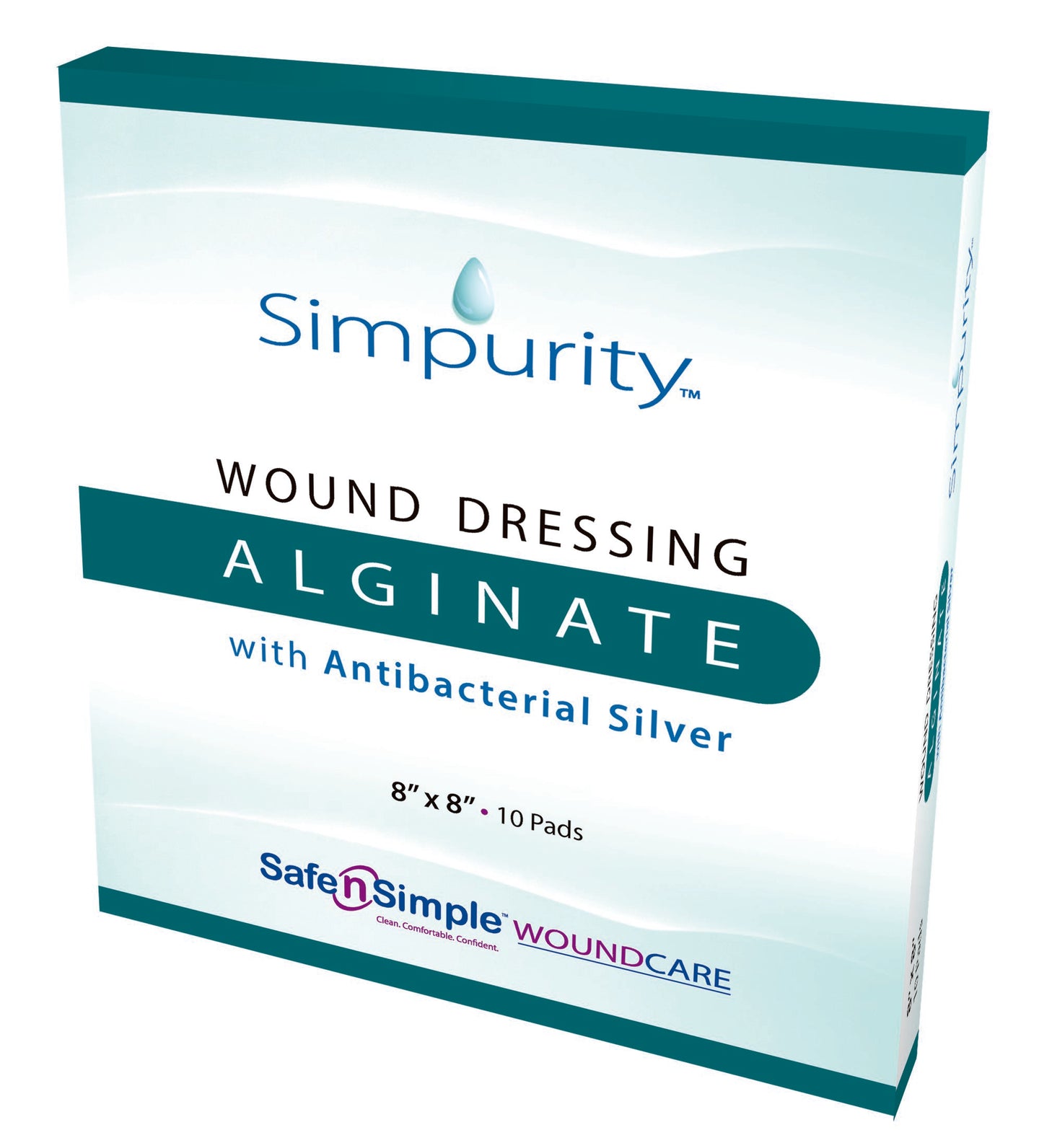 Simpurity™ Silver Alginate Dressing, 8 x 8 Inch