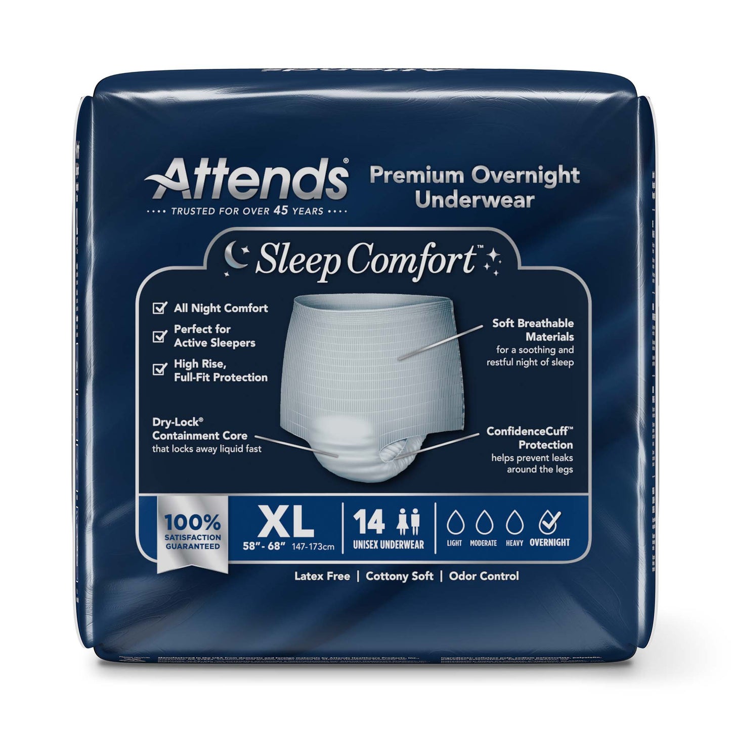 Attends® Sleep Comfort Premium Overnight Underwear, Extra Large