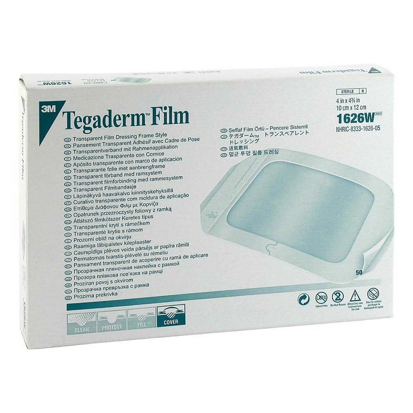 3M™ Tegaderm™ Transparent Film Dressing, 4 x 4-3/4 Inch