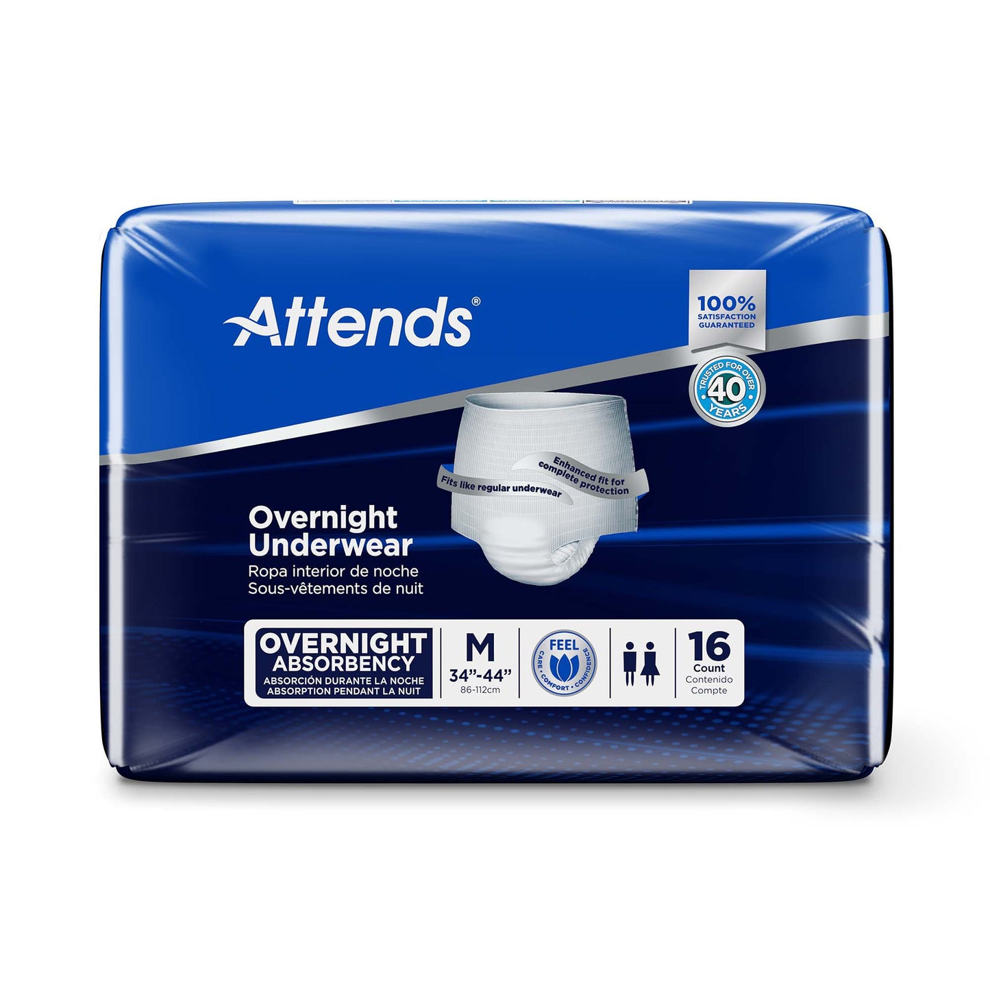 Attends® Overnight Underwear with Extended Wear Protection