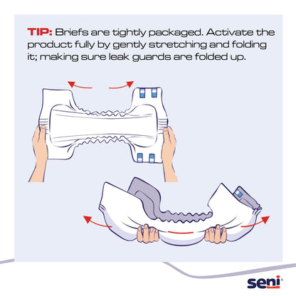 Seni® Super Plus Overnight Heavy Absorbency Incontinence Brief, Regular