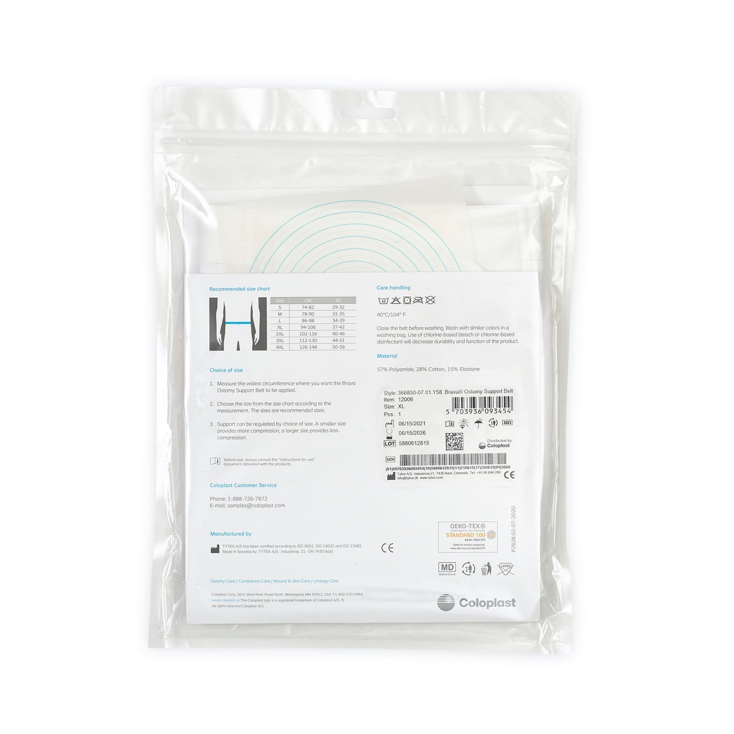 Brava® Support Belt for Ostomy Appliance, Fits 37 – 42 Inch waists