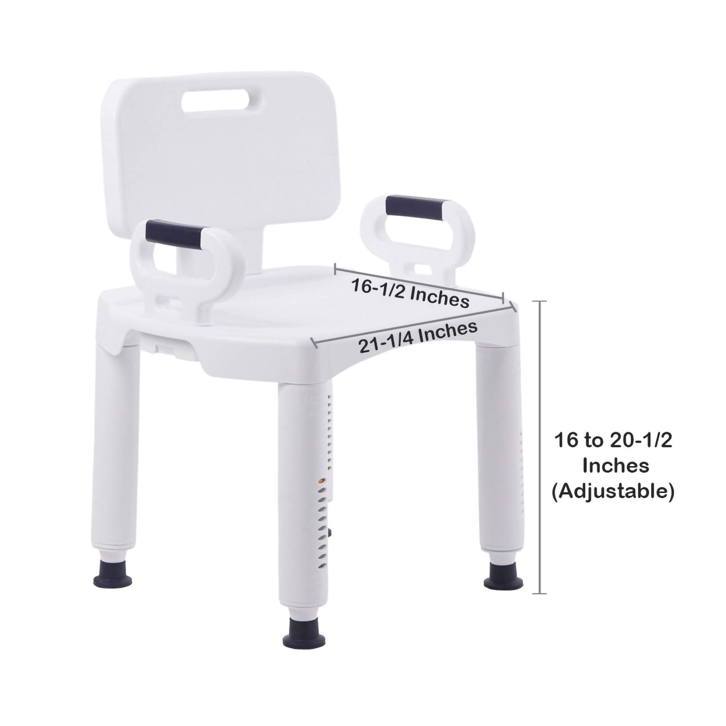 McKesson Bath Bench with Removable Arm Rail and Back, 21.25 Inch Width