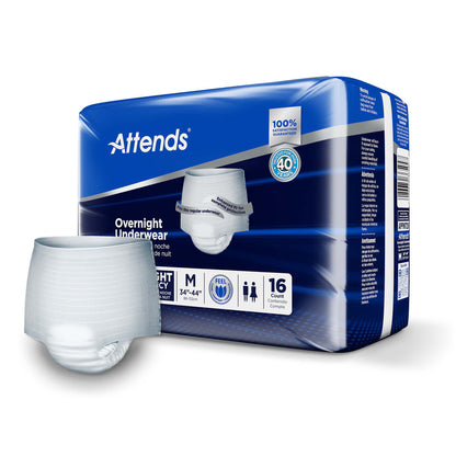 Attends® Overnight Underwear with Extended Wear Protection