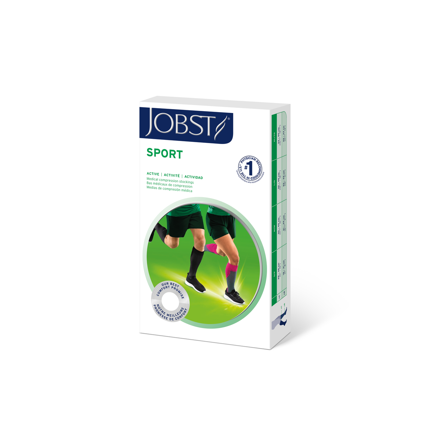JOBST® Sport Knee High 20-30 mmHg Compression Socks Closed Toe