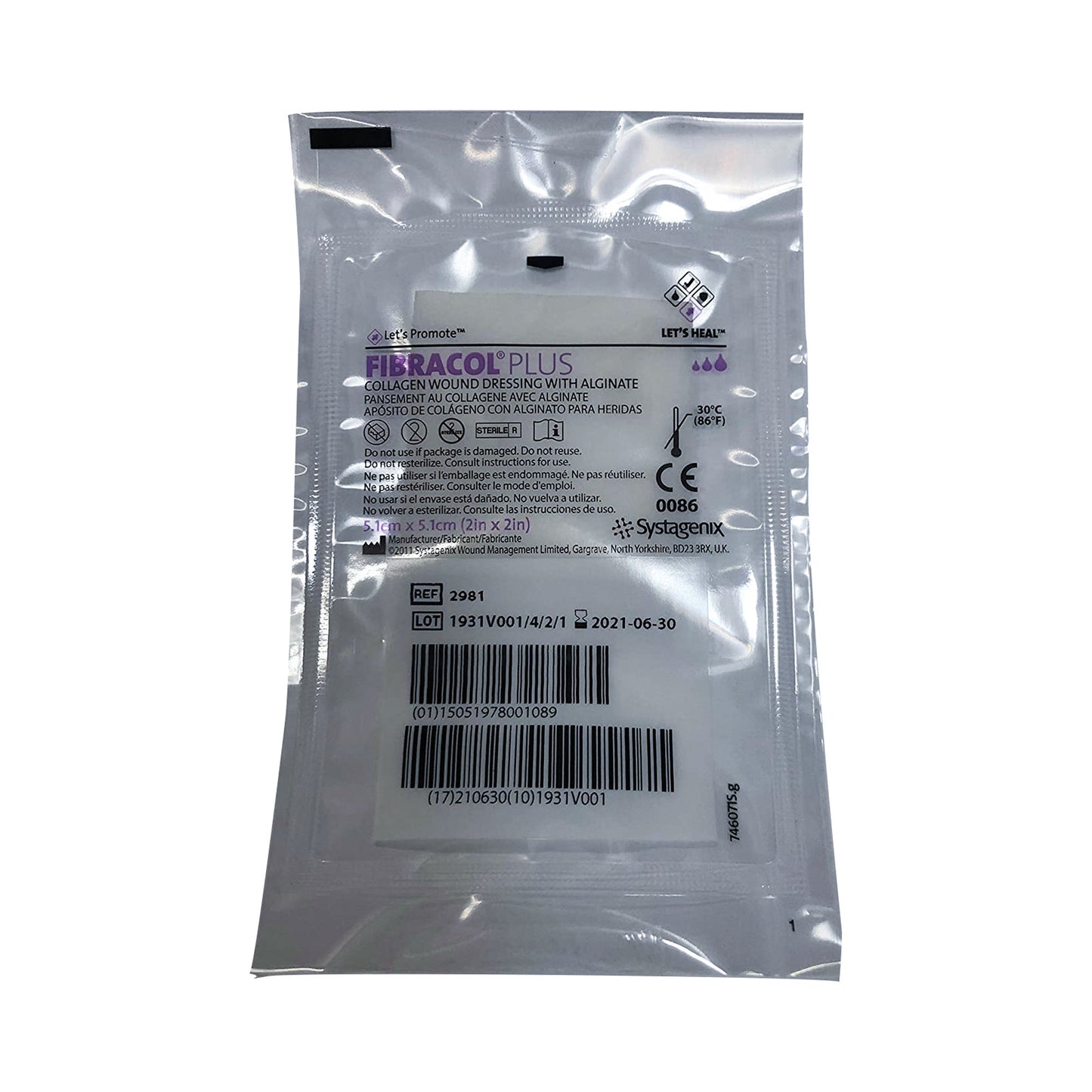 Systagenix Fibracol™ Plus Collagen/Alginate Dressing