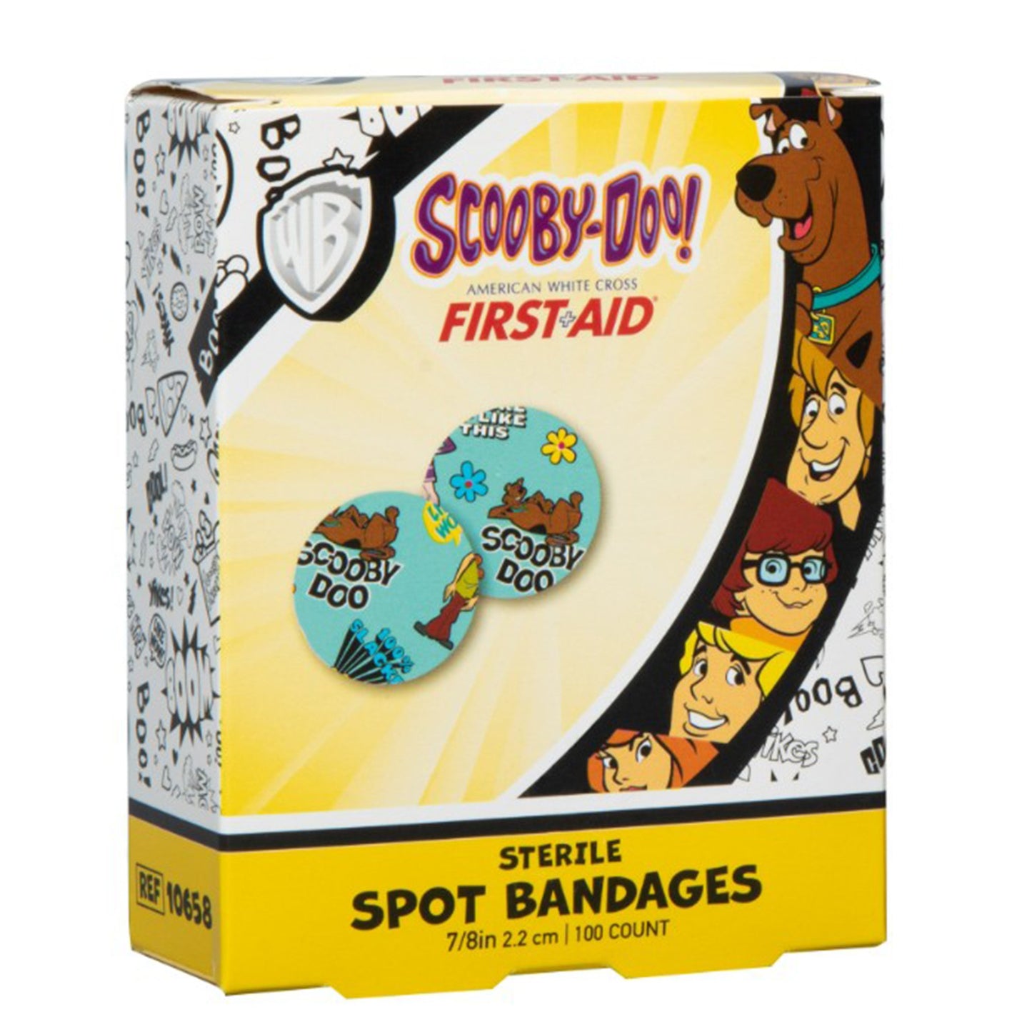 American® White Cross Stat Strip® Scooby-Doo Adhesive Spot Bandage, 7/8-Inch