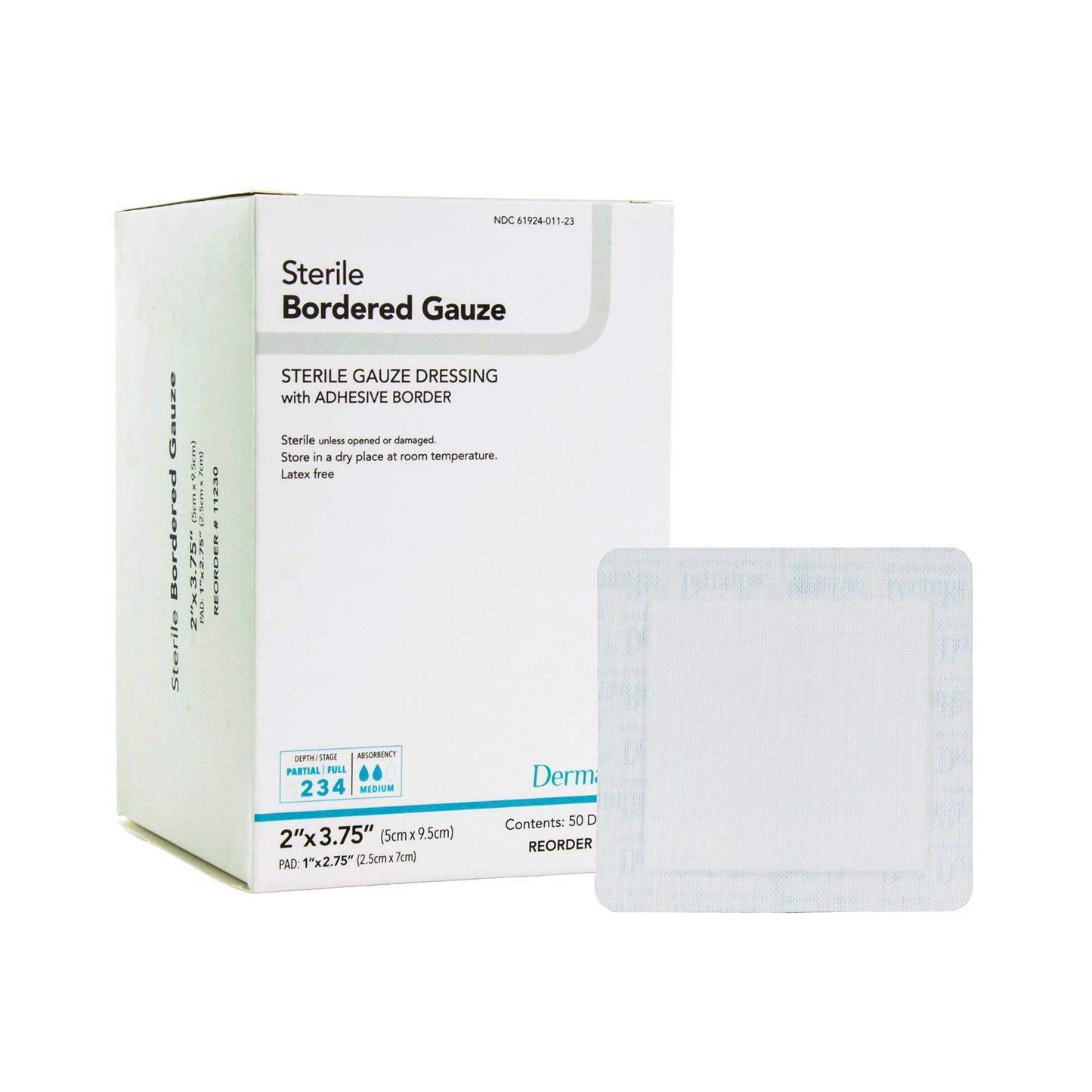 DermaRite® Gauze Adhesive Dressing, White