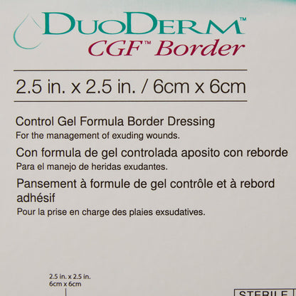 DuoDerm® CGF® Border Hydrocolloid Dressing, 2-1/2 x 2-1/2 Inch