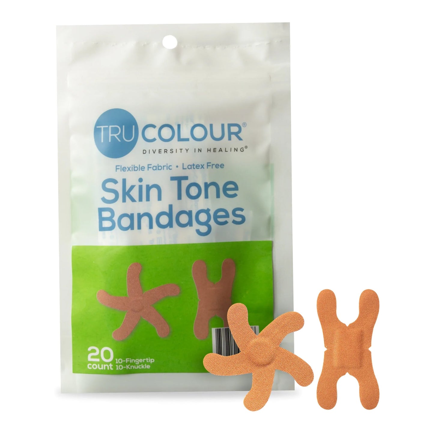 TruColour® Olive Adhesive Strip, Knuckle / Fingertip