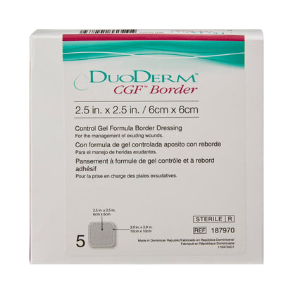 DuoDerm® CGF® Border Hydrocolloid Dressing, 2-1/2 x 2-1/2 Inch
