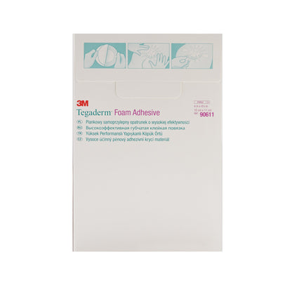 3M™ Tegaderm™ High-Performance Foam Dressing Adhesive, 4 x 4-1/2 Inch