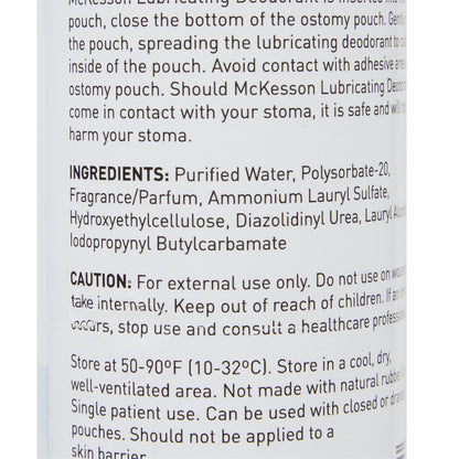 McKesson Lubricating Ostomy Appliance Deodorant, 8-Ounce squeeze Bottle