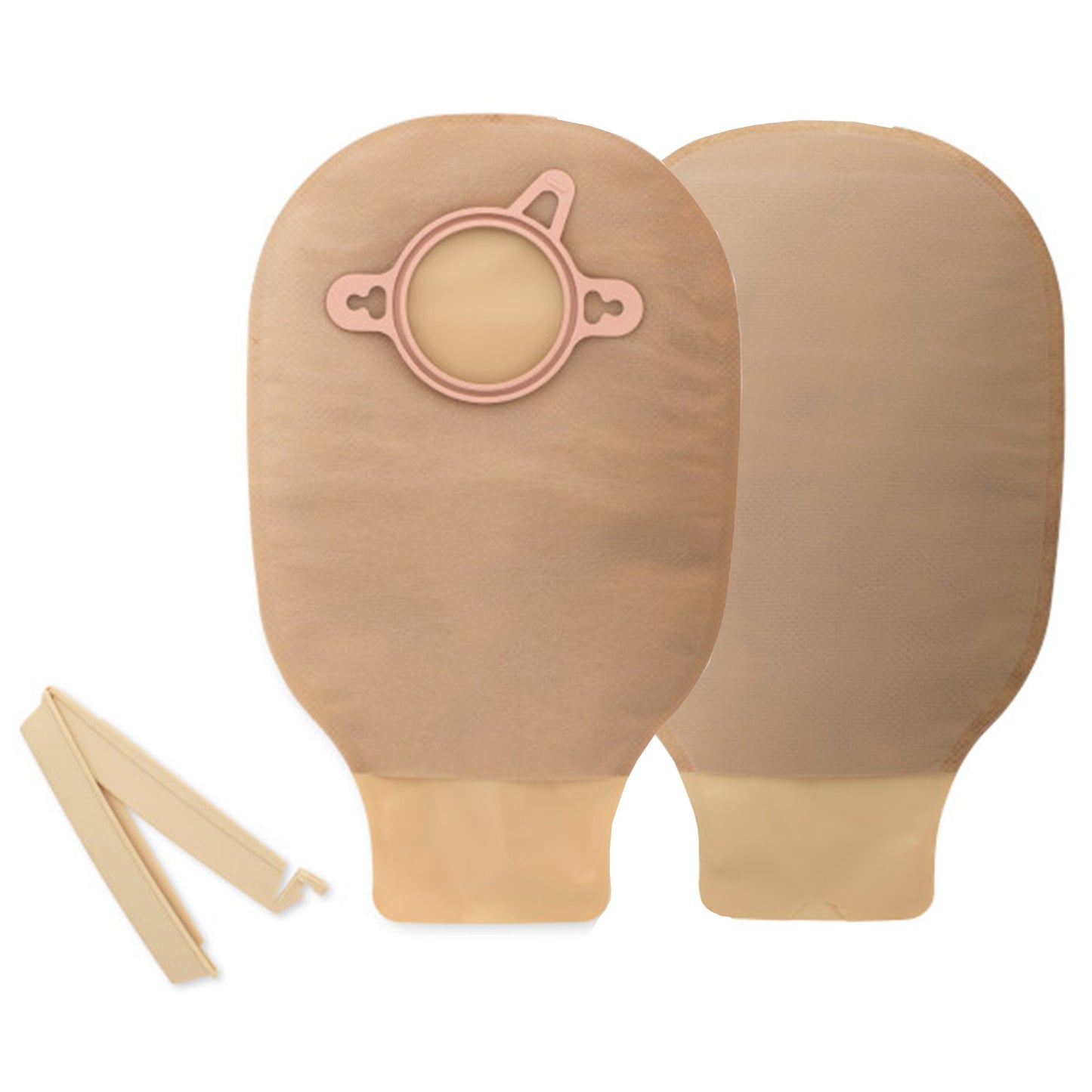 New Image™ 18202 Beige Colostomy Pouch, Pre-cut to Fit 44 mm Stomas