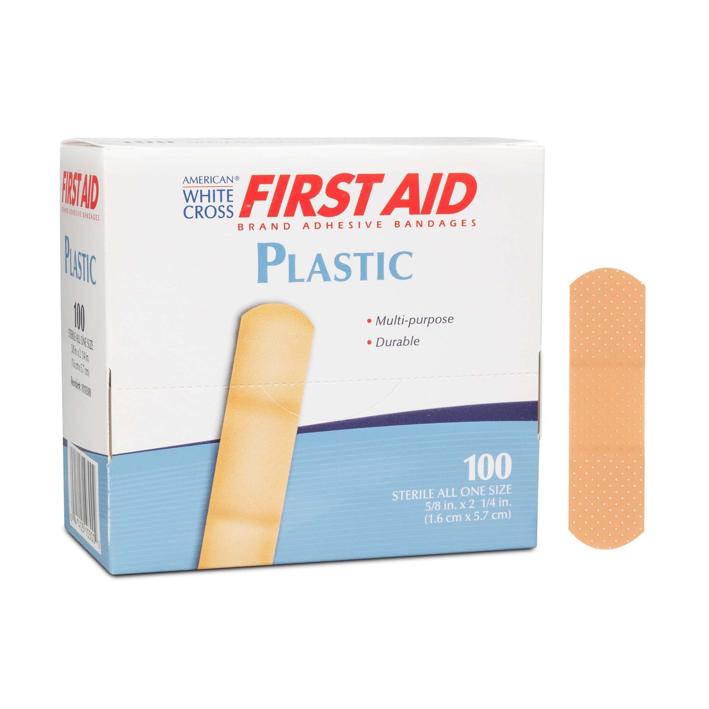 American® White Cross First Aid Adhesive Strips, 5/8 x 2-1/4 Inches