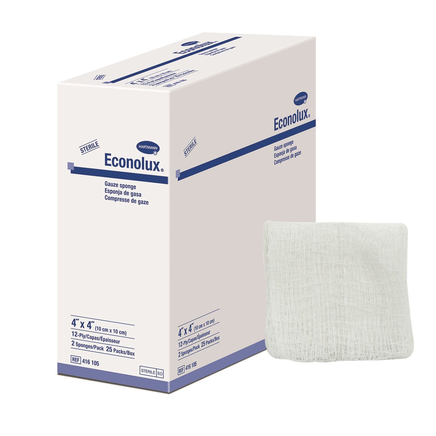 Econolux® Gauze Sponge, 4 x 4 Inch