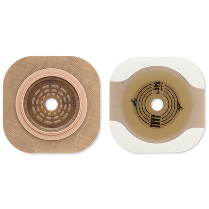 New Image™ Flat CeraPlus™ Ostomy Barrier with Tape Borders, Beige