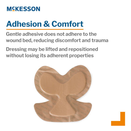 McKesson 9 x 9 Inch Five-Layer Hydrocellular Foam Dressing for Heels