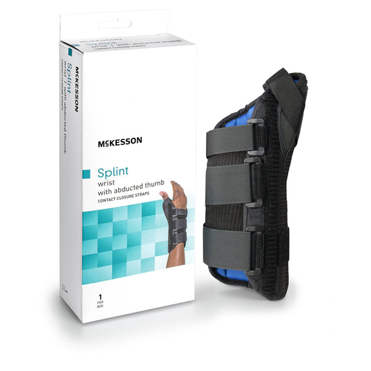 McKesson Left Wrist Splint with Abducted Thumb, Black