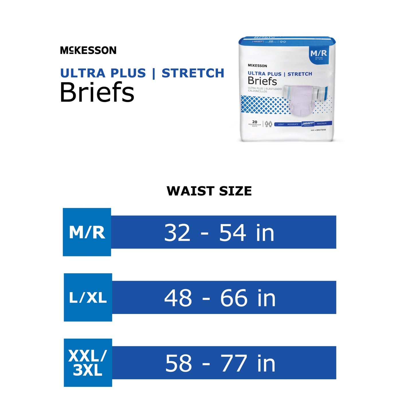 McKesson Ultra Plus Stretch Heavy Absorbency Incontinence Brief