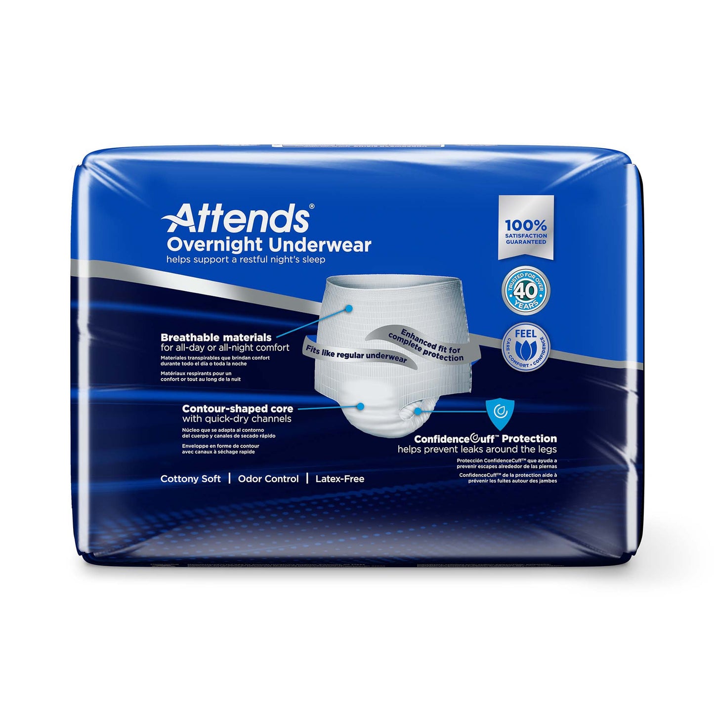 Attends® Overnight Underwear with Extended Wear Protection
