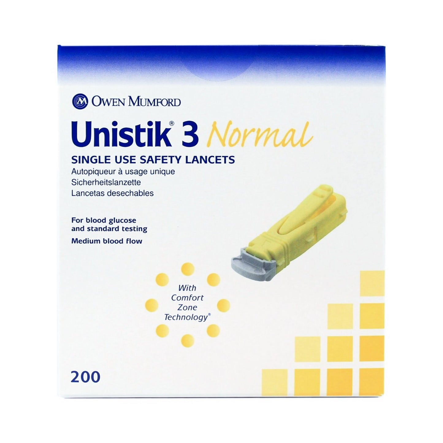 Unistik® 3 Normal Safety Lancet, 23 Gauge