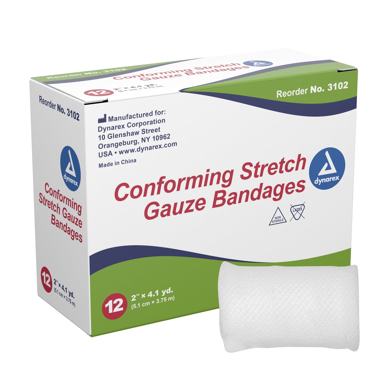 Dynarex® Conforming Bandage, White