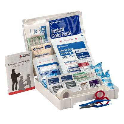 First Aid Only® Ten-Person First Aid Kit, Plastic Case with Dividers