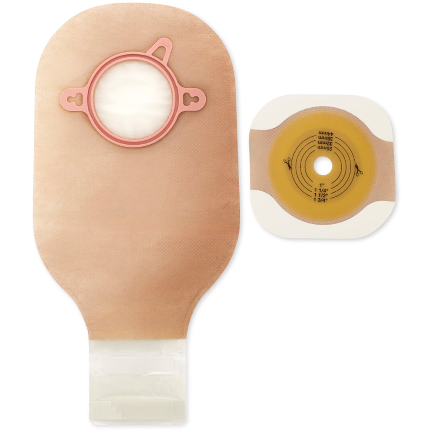 New Image™ Two-Piece Ultra Clear Ostomy Pouch, Cut to Fit Stomas up 44 mm