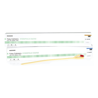 McKesson Hydrophilic-Coated Latex Foley Catheter, Hydrophilic Polymer Coated Latex