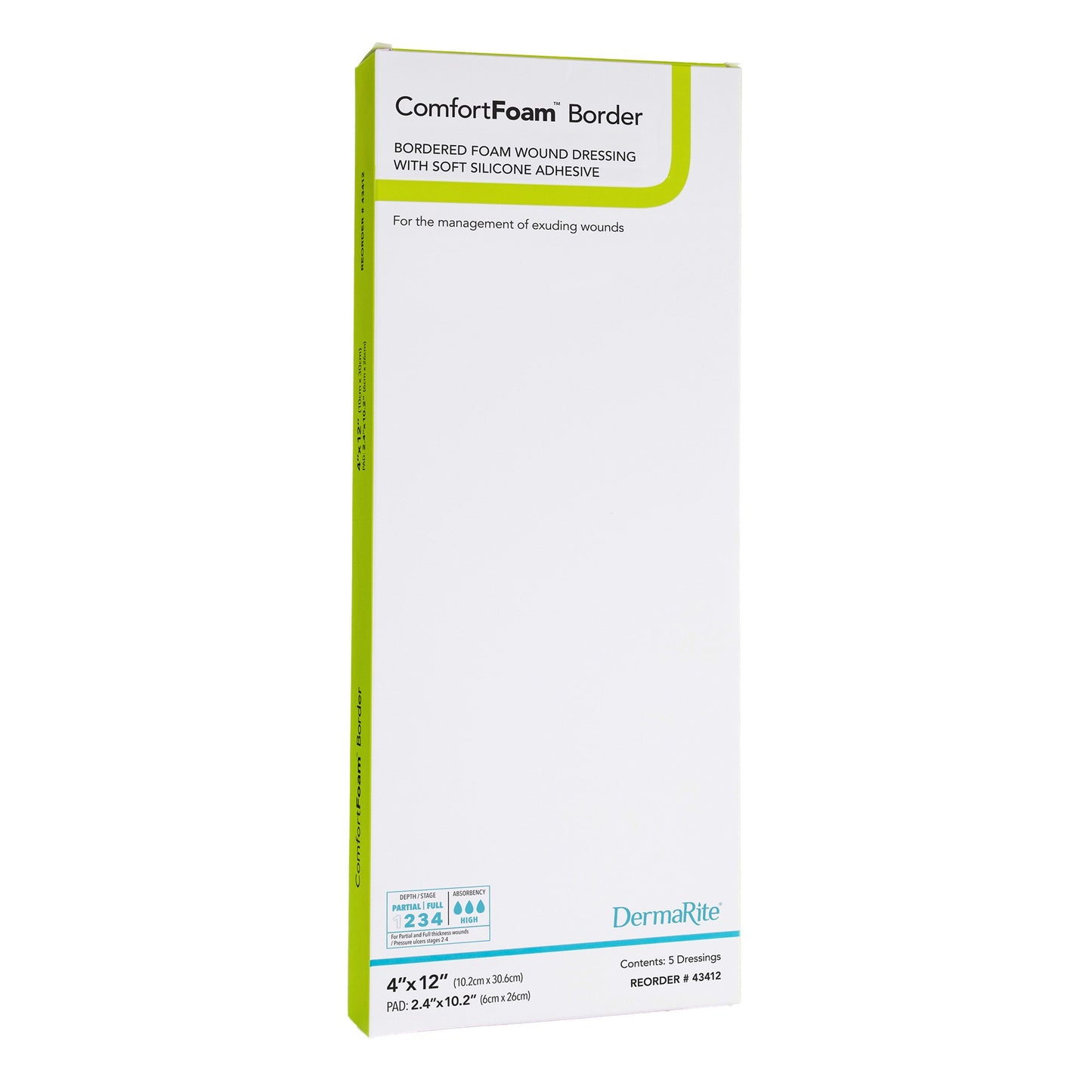 ComfortFoam™ Bordered Foam Wound Dressing w/ Soft Silicone Adhesive