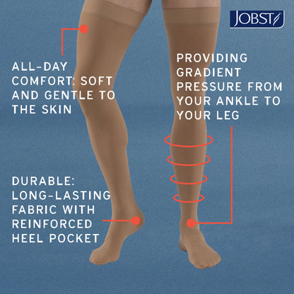 JOBST® Relief Knee High 30-40 mmHg Compression Stockings Open Toe