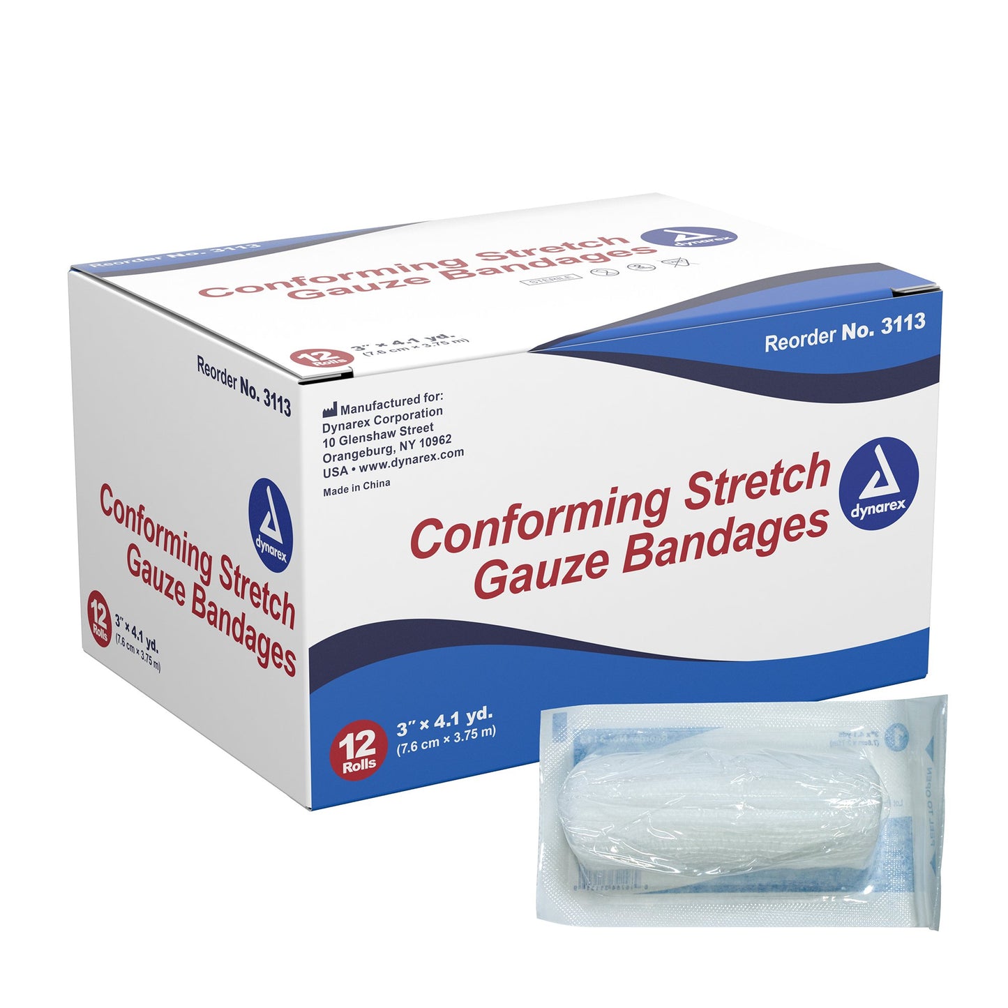 Dynarex® Conforming Bandage, White