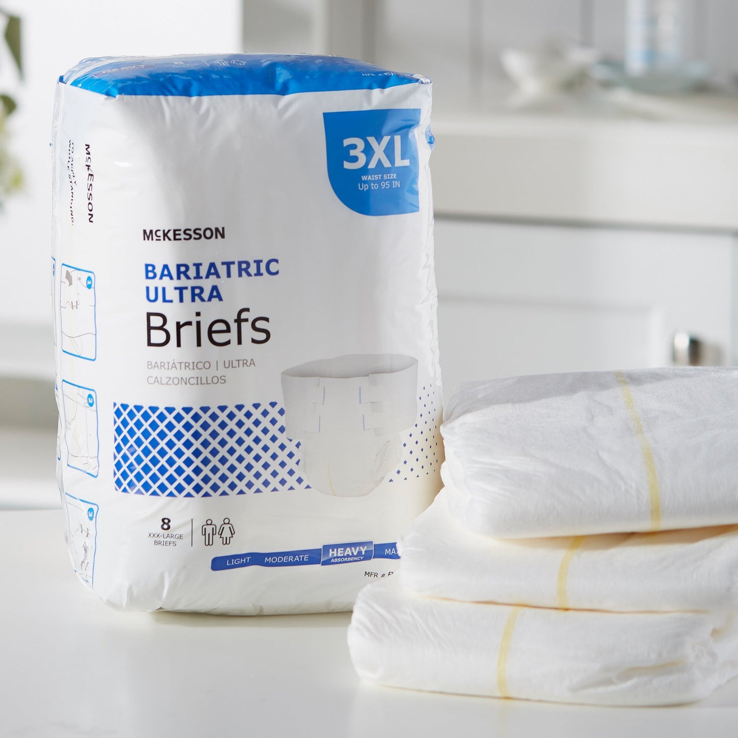 McKesson Ultra Heavy Absorbent Incontinence Brief, Bariatric