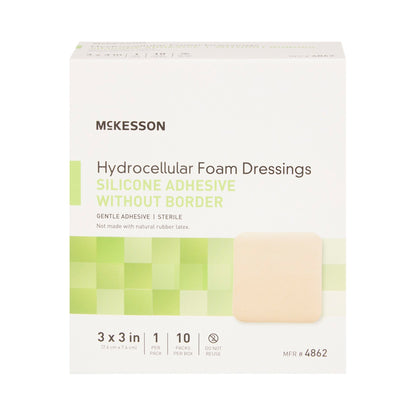 McKesson Silicone Gel Adhesive without Border Silicone Foam Dressing
