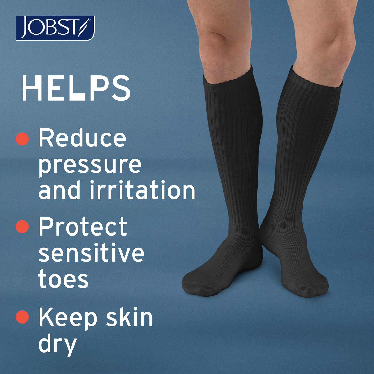 JOBST® SensiFoot™ Diabetic Knee High 8-15 mmHg Compression Socks Closed Toe