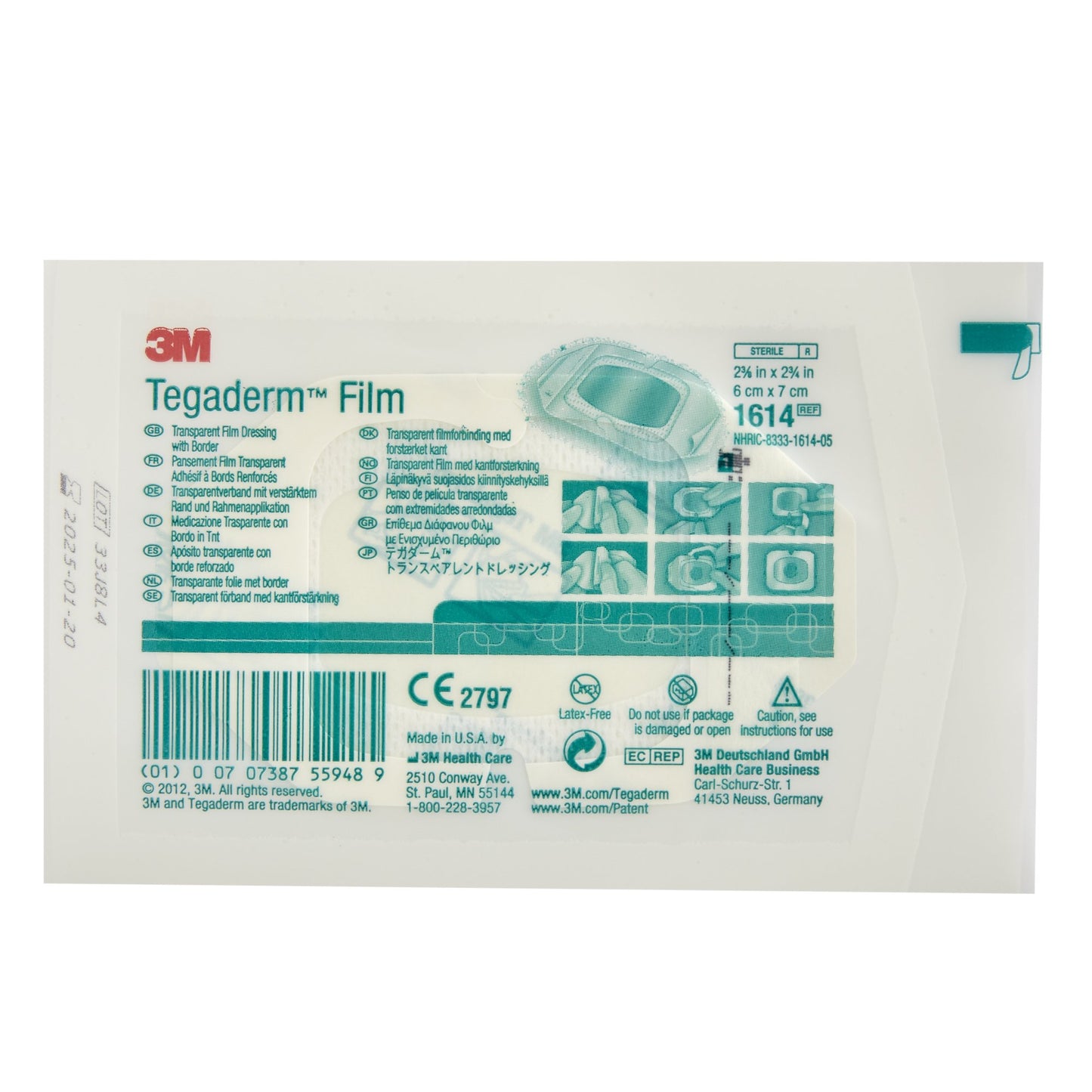 3M™ Tegaderm™ Rectangular Transparent Sterile Film Dressing