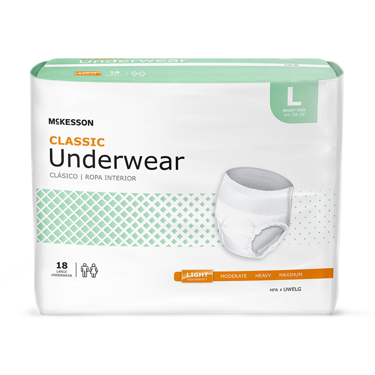 McKesson Classic Light Absorbency Incontinence Underwear