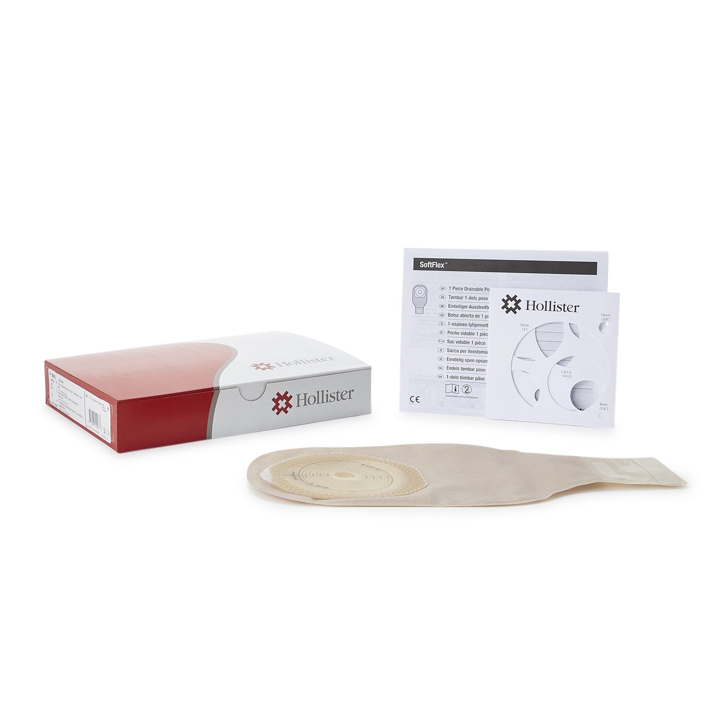 Premier™ One-Piece Transparent Filtered Ostomy Pouch, Cut to fit 75 x 65 mm