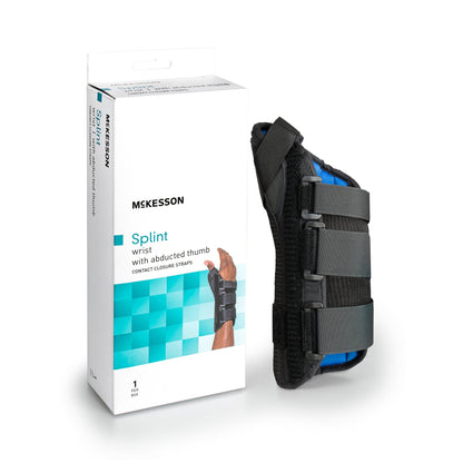 McKesson Right Wrist Splint with Abducted Thumb, Black