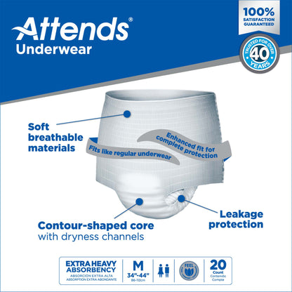 Attends® Care Moderate Absorbent Underwear, Regular