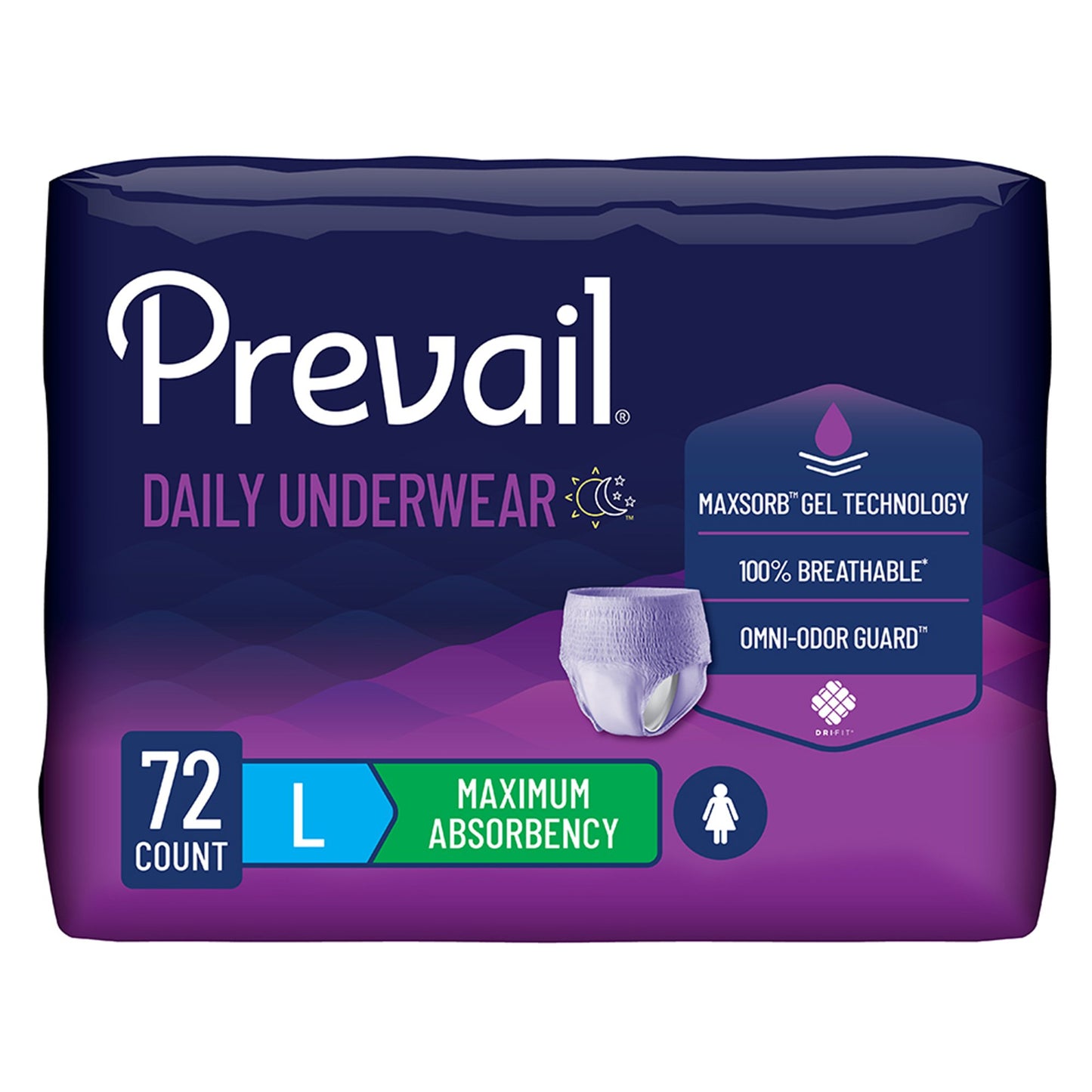 Prevail® for Women Daily Absorbent Underwear, Large
