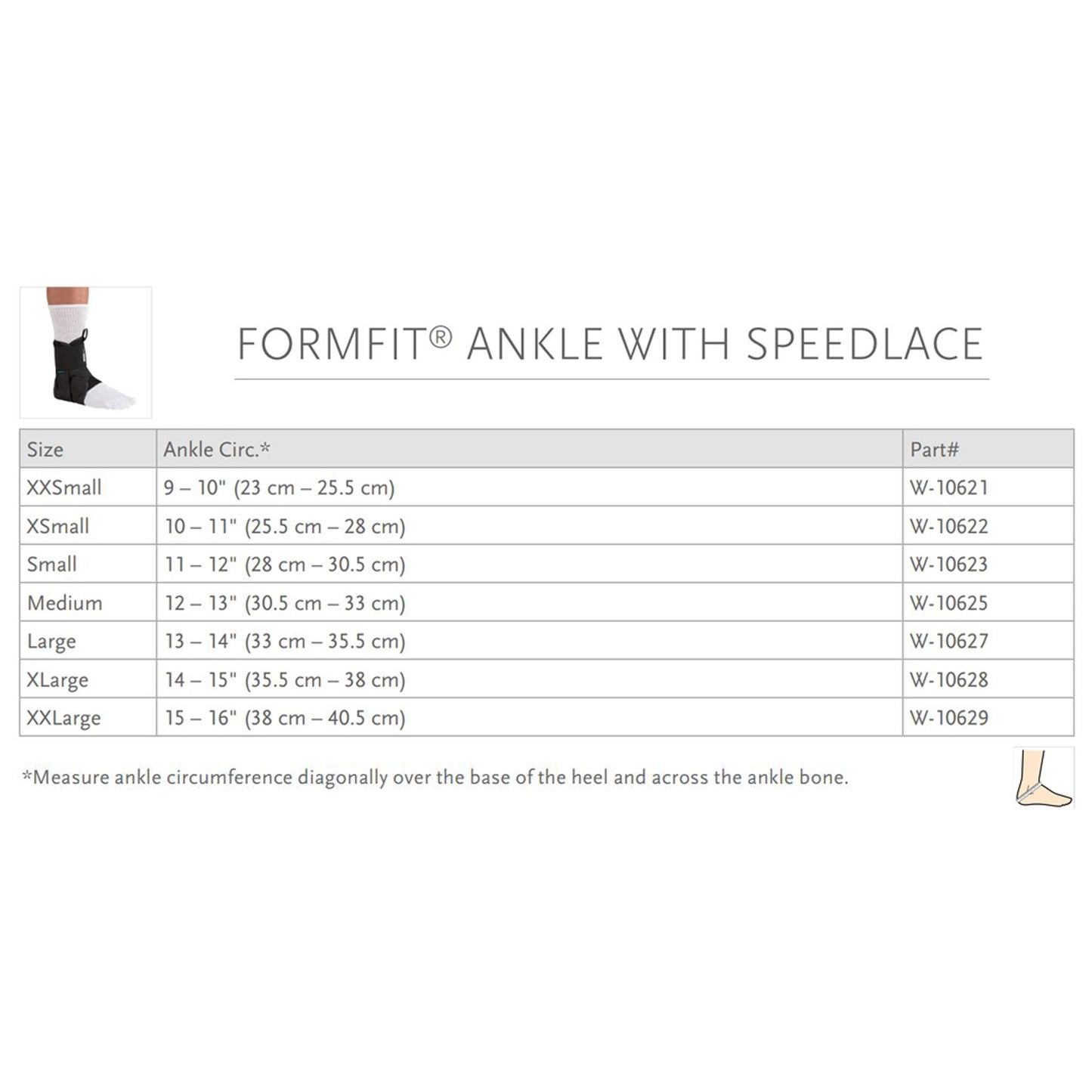Ossur® Formfit® Low Profile Ankle Brace with Speed Lace