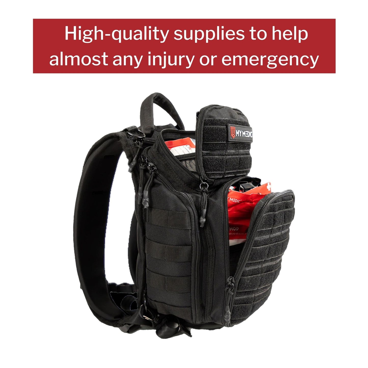 My Medic™ Recon First Aid Kit Backpack with Emergency Medical Supplies, Black