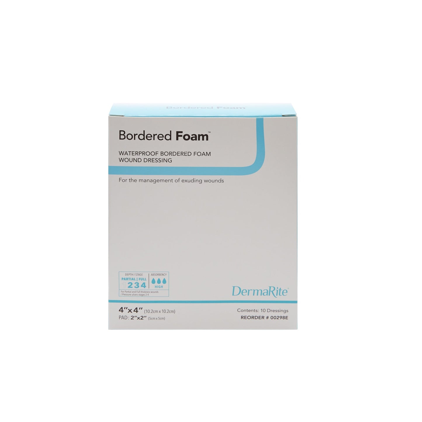 BorderedFoam® Foam Dressing, 4 x 4 Inch