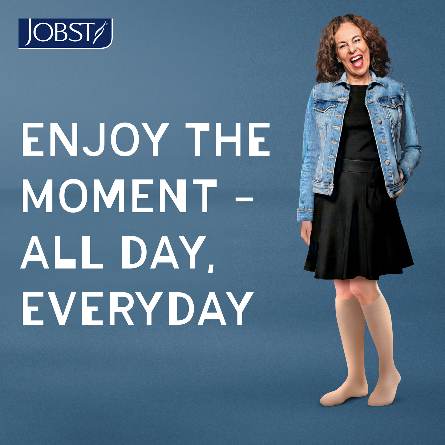 JOBST® ACTIVA Opaque Waist High 15-20 mmHg Compression Socks Closed Toe